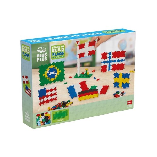 Klocki Plus-Plus Naucz się budować flagi świata