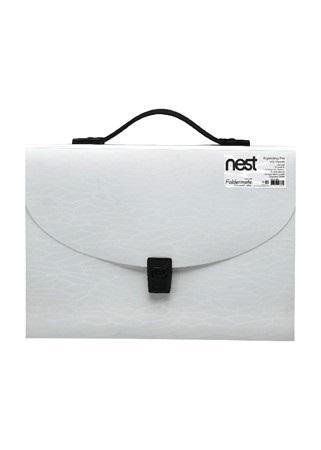 Teczka harmonijkowa z uchwytem biała, Foldermate