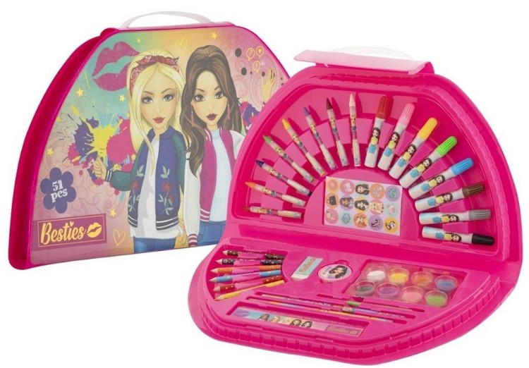 Zestaw do kolorowania półokrągła walizka, Grafix