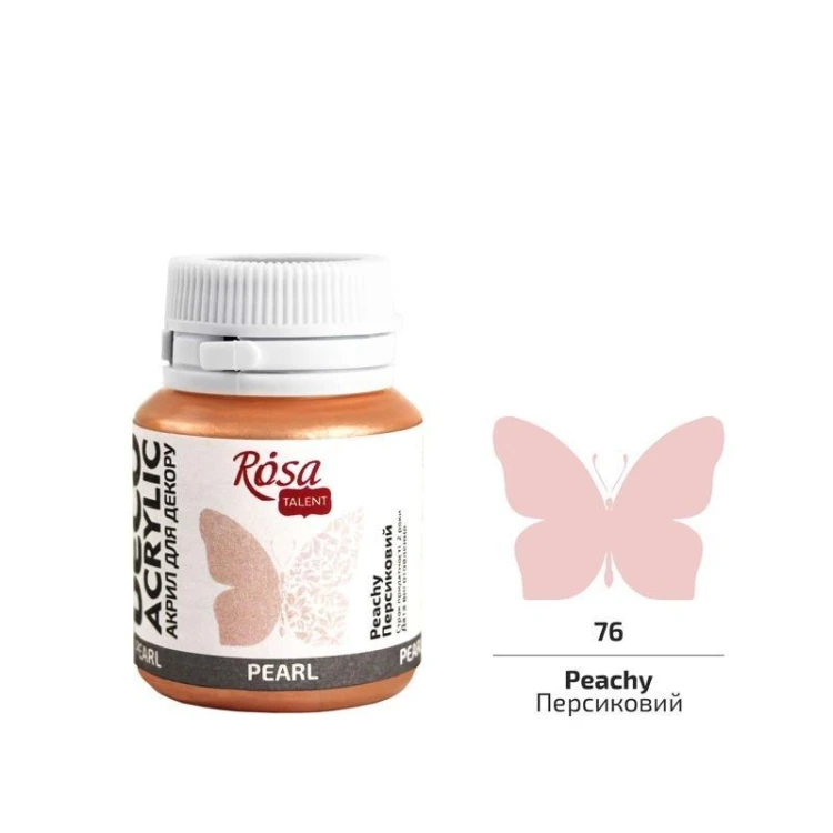 Farba akrylowa perłowa peachy 76 20ml, Rosa