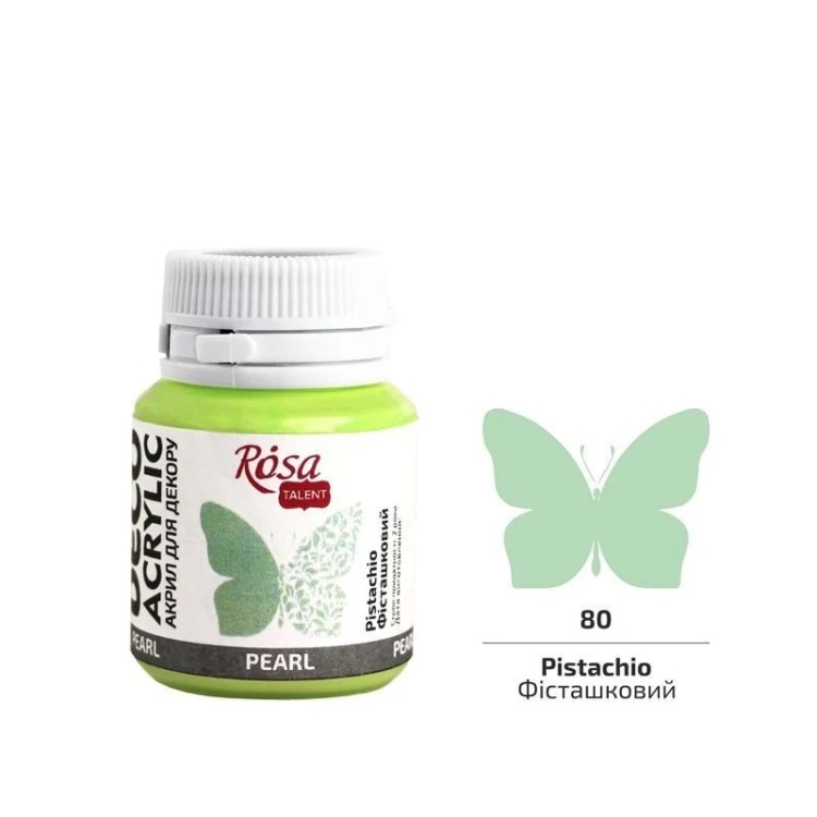 Farba akrylowa perłowa pistachio 80 20ml, Rosa