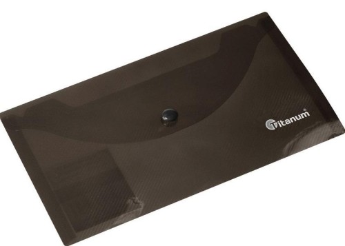 Teczka kopertowa DL transparentna dymna, Titanum