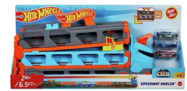 Hot Wheels City Wyścig transporter 2w1, Mattel