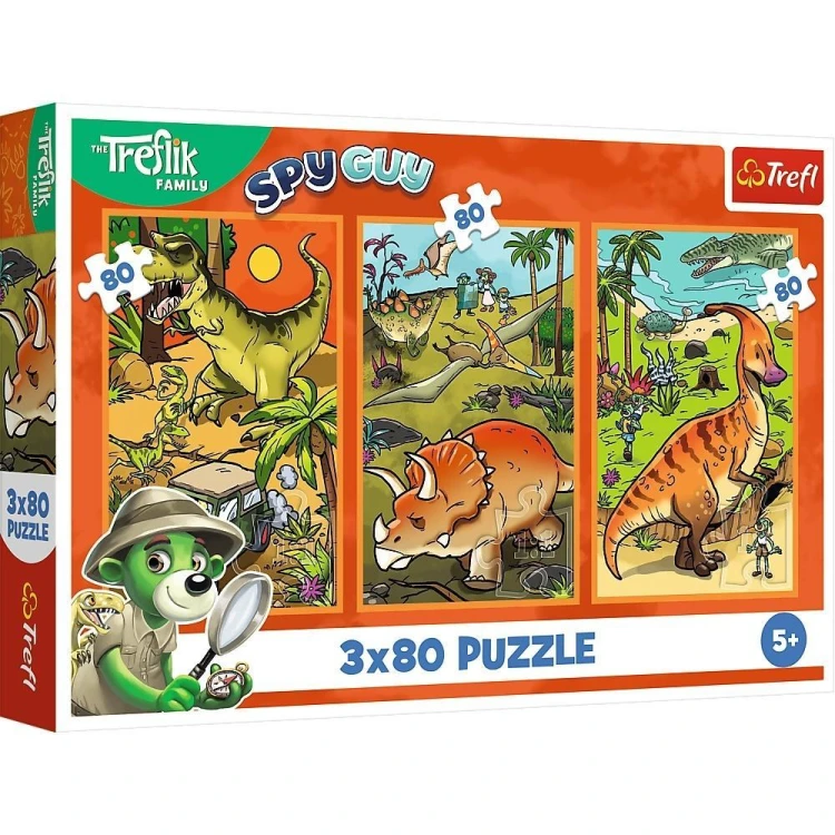 Puzzle 3x80 Zwyczaje Treflików TREFL, Trefl