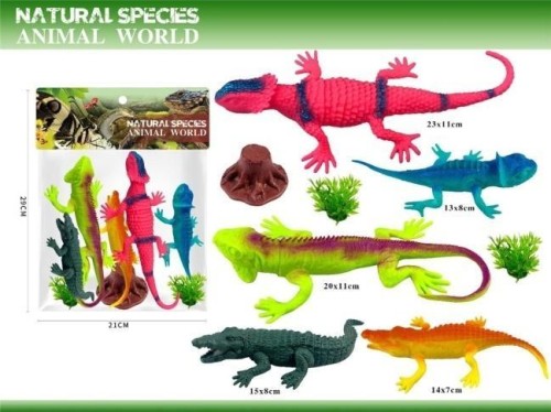 Zestaw jaszczurek 5szt, Merkpol