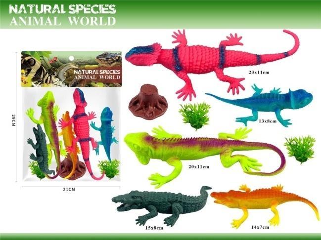 Zestaw jaszczurek 5szt, Merkpol