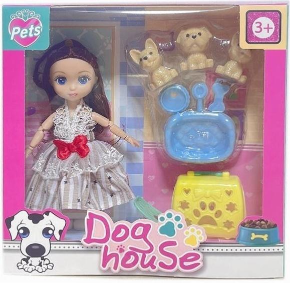 Lalka z pieskami i akcesoriami, Merkpol