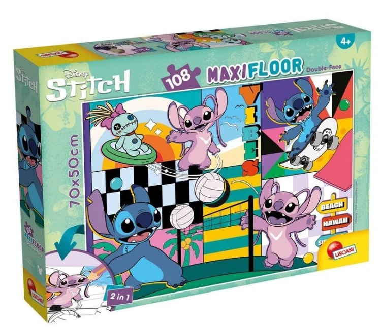 Puzzle Maxifloor 108 Stitch, Lisciani