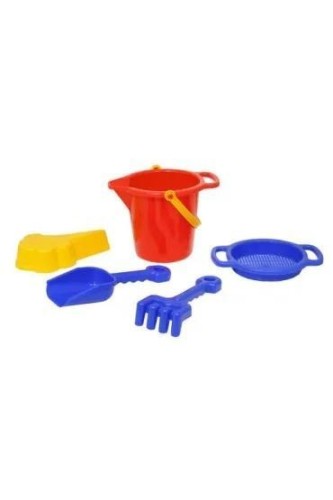 Wiaderko z akcesoriami do piasku 5el, Plasto