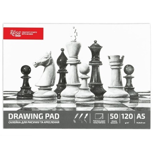 Szkicownik A5/50K 120g Szachy, Rosa