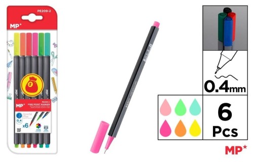 Cienkopis 0.4mm 6 kolorów, MP Main Paper