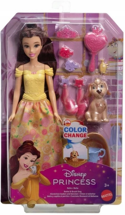 Disney Princess Bella i piesek Zestaw Kąpiel