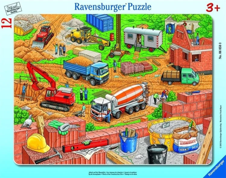 Puzzle 12 Co tu pasuje? Plac budowy, Ravensburger
