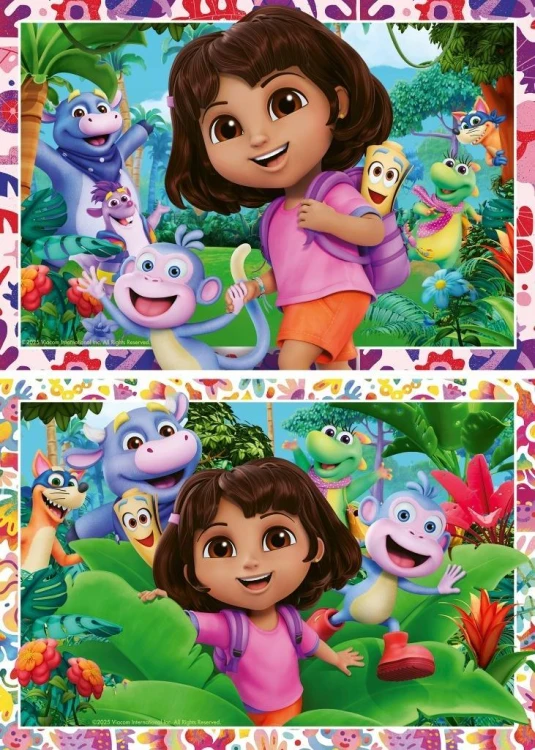 Puzzle dla dzieci 2D: Dora 2x24el, Ravensburger