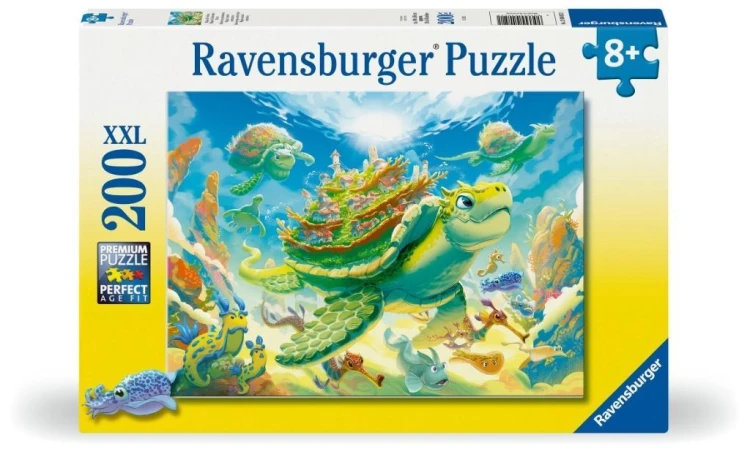 Puzzle dla dzieci 2D: Żółw 200el, Ravensburger