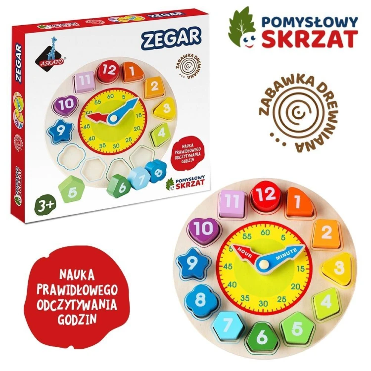 Pomysłowy skrzat - zegar, Askato