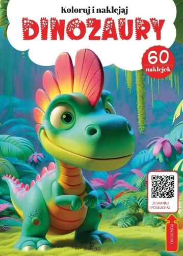 Dinozaury - kolorowanka z kodem QR, praca zbiorowa