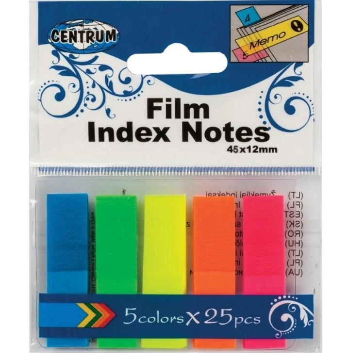 Zakładki indeksujące 45x12mm 25K. 80408, Centrum