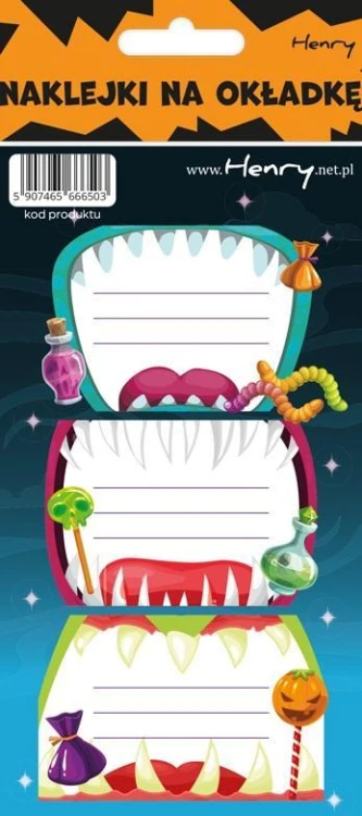 Naklejki na zeszyty - Wampiry (12szt), Henry