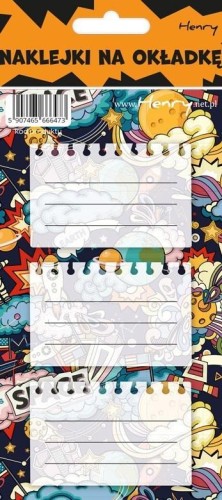 Naklejki na zeszyty - Kosmos (12szt), Henry