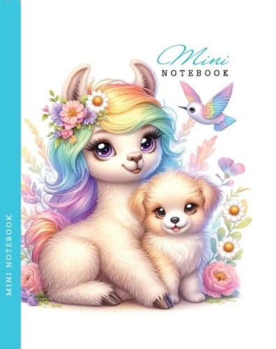 Notatnik 128x165 48K gładki Lama i piesek, Fresh