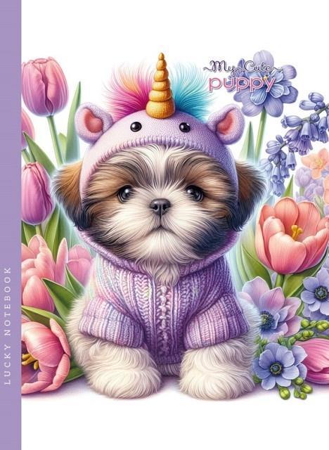 Notatnik 143x200 48K gładki Piesek z rogiem, Fresh