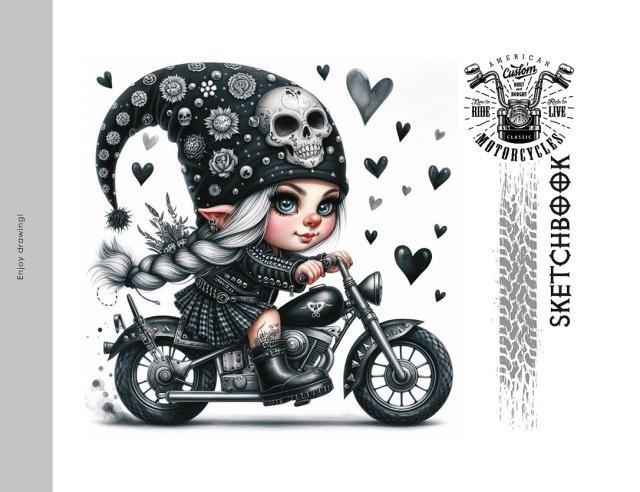 Szkicownik 200x143 24 stron 100g/m2 TW Gnomy