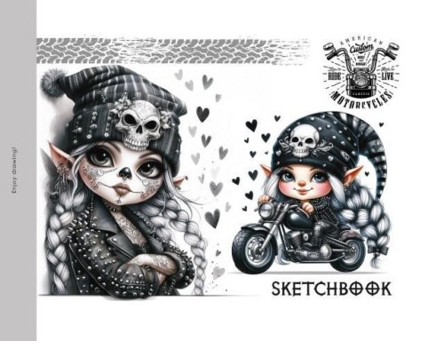 Szkicownik 200x143 24 stron 100g/m2 TW Gnomy