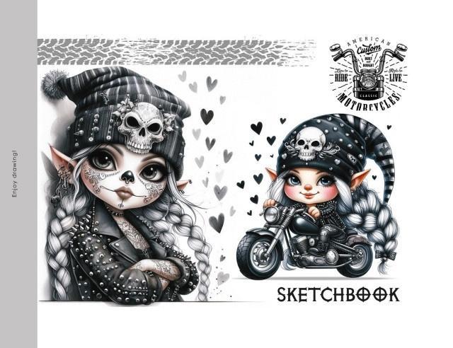 Szkicownik 200x143 24 stron 100g/m2 TW Gnomy