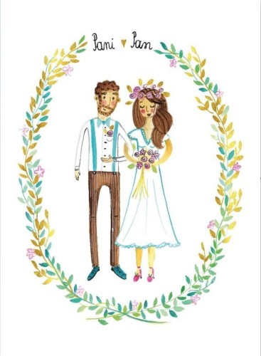 Karnet B6 Ślub - Młoda para