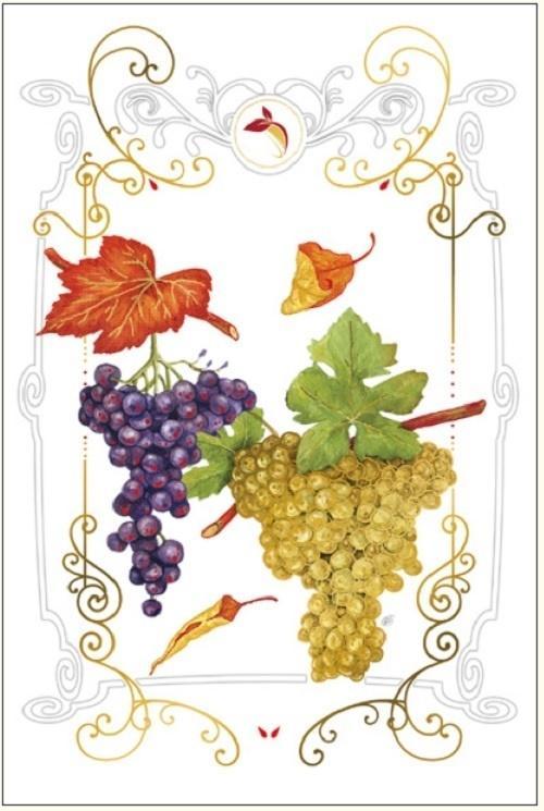 Karnet 12x18cm + koperta Winogrona