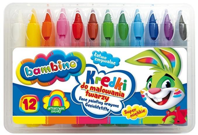 Kredki do malowania twarzy 12 kolorów BAMBINO