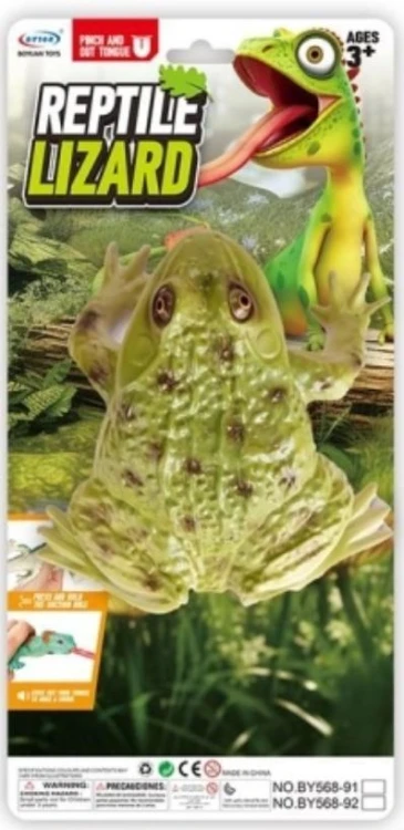 Żaba z wyciąganym językiem 15cm, Merkpol