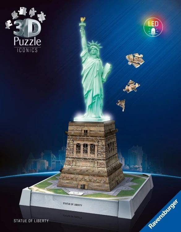 Puzzle 3D Iconics Statua Wolności, Ravensburger