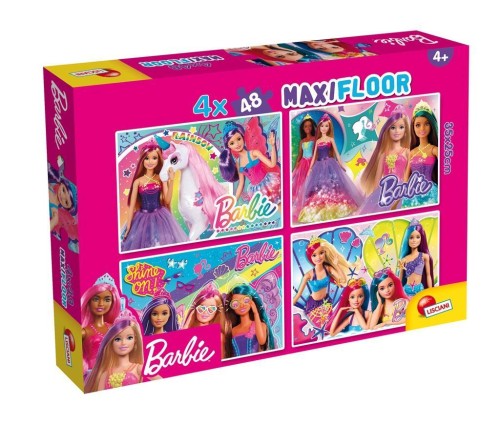 Puzzle dwustronne Maxi 4x48 Barbie, Lisciani