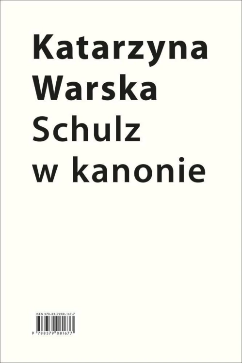 Schulz w kanonie. Recepcja szkolna w latach 1945..