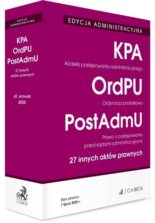 Edycja administracuyjna Kodeks postępowania..