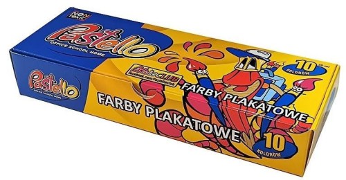 Farby plakatowe 20ml 10 kolorów, Alfa Pastello