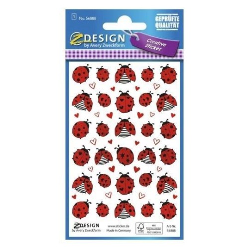 Naklejki papierowe wytłaczane - Biedronki, Zdesign