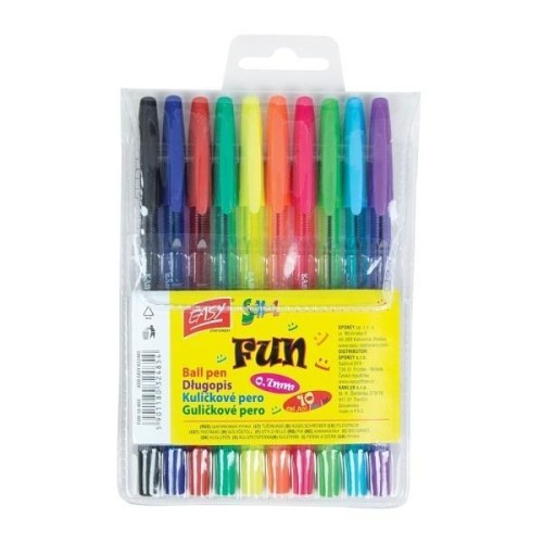 Długopisy Fun 10 kolorów EASY, Easy Stationery