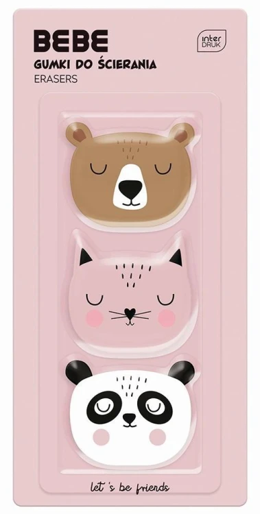 Gumka do mazania BB Friends Girls 3szt, INTERDRUK