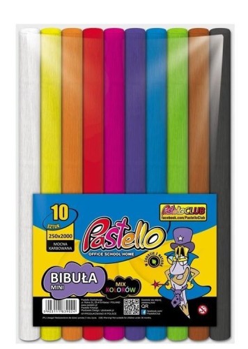 Bibuła marszczona mini 25x200cm 10 kolorów