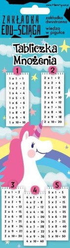 Zakładka edu-ściąga. Tabliczka mnoż. - jednorożec