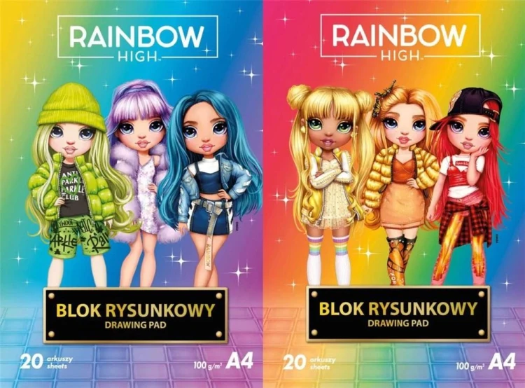 Teczka z gumką A4 Rainbow High, ASTRA papiernicze