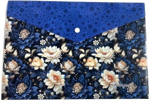 Teczka A4+ plastikowa z klipsem Kwiaty, Fresh