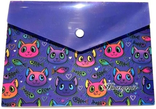 Teczka A5+ plastikowa z klipsem Kotki, Fresh