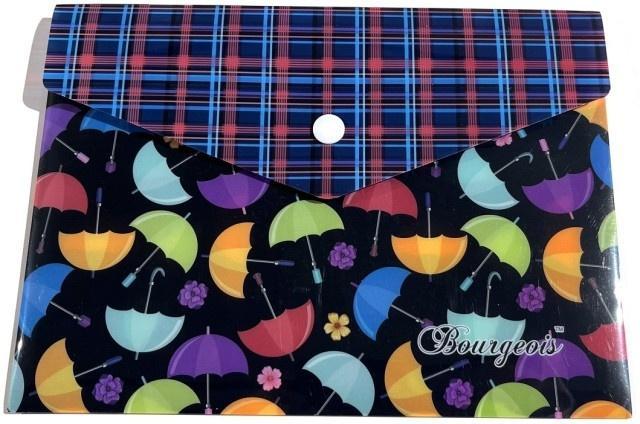 Teczka A5+ plastikowa z klipsem Parasolki, Fresh