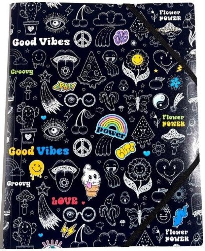 Teczka A4+ plastikowa z gumką Good Vibes, Fresh