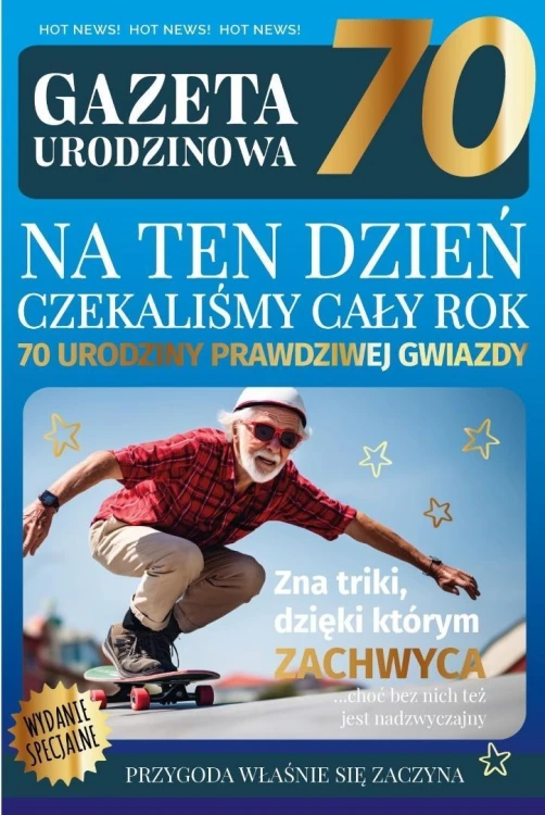 Karnet Urodziny gazeta 70