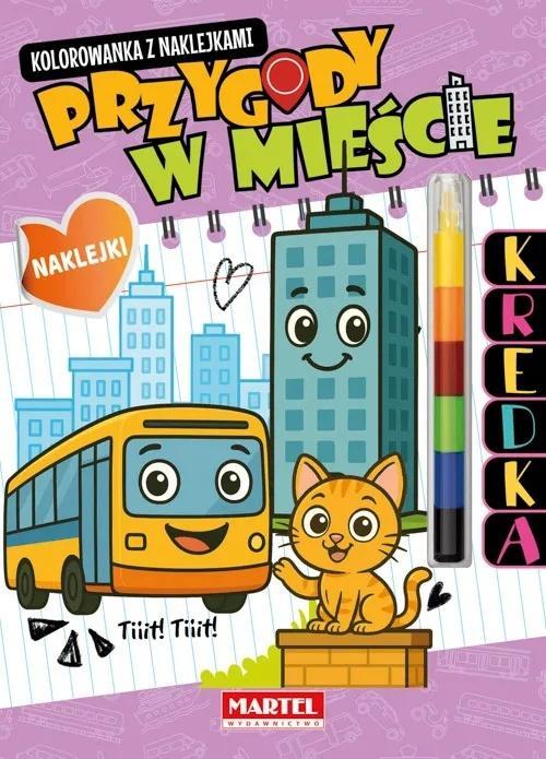 Kolorowanka z kredką Przygody w mieście